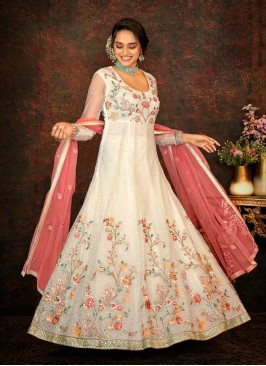 Ruritanian Off White Sangeet Floor Length Designer Suit