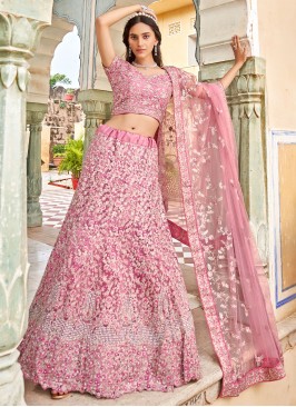 Ruritanian Pink Reception A Line Lehenga Choli