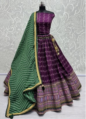 Ruritanian Purple Ceremonial A Line Lehenga Choli