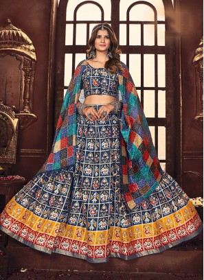 Sangeet Function Wear Blue Color Lehenga Choli