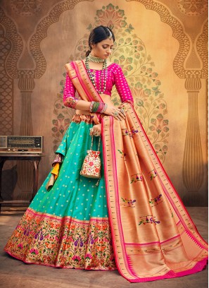 Sangeet Function Wear Green Color Designer Lehenga Choli