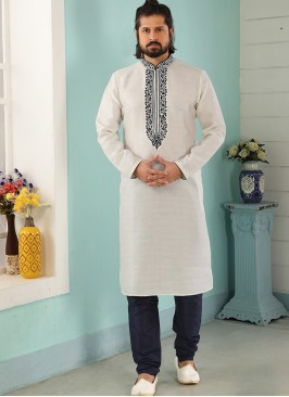 Sangeet Function Wear Off White Color Designer Kurta Pajama