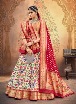 Sangeet Function Wear Off White Color Designer Lehenga Choli