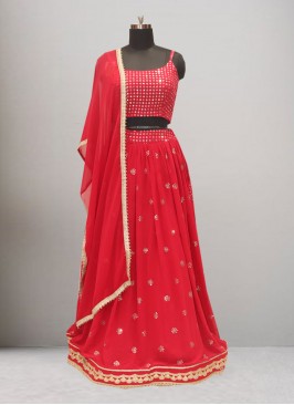 Sangeet Function Wear Red Color Lehenga Choli