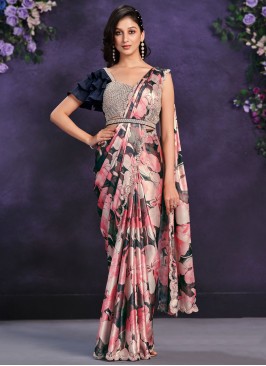Satin Silk Multi Colour Classic Saree
