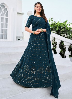 Savory Georgette Embroidered Lehenga Choli