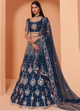 Savory Net Embroidered Lehenga Choli