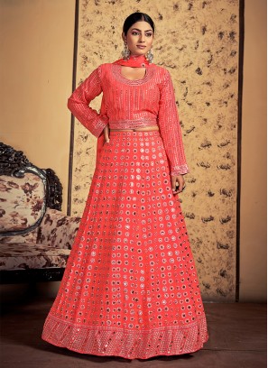 Savory Silk Thread Trendy Lehenga Choli