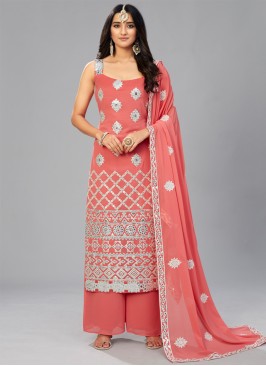 Scintillating Mirror Georgette Designer Palazzo Salwar Suit