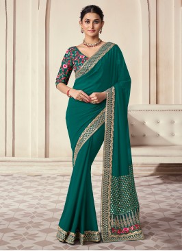 Scintillating Zari Wedding Classic Saree