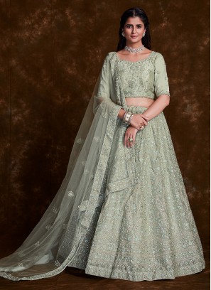 Sea Green Color Designer Lehenga Choli