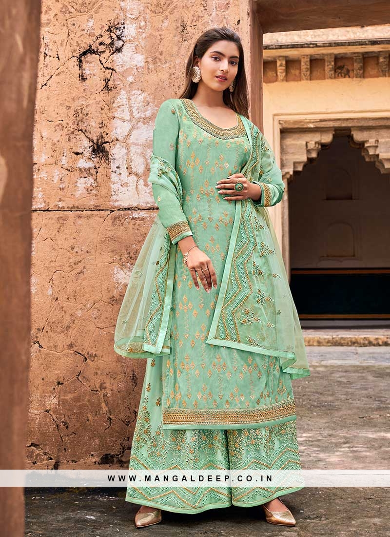 Sea green maxi dress by Label Shivani Vyas  The Secret Label