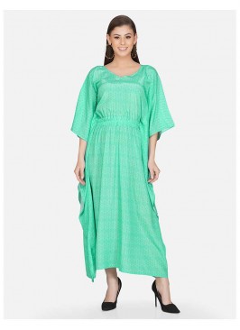 Sea Green Color Kaftan