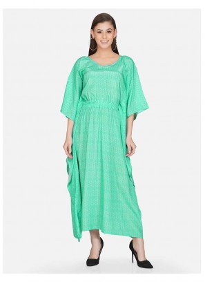 Sea Green Color Kaftan