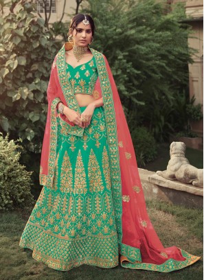 Sea Green Color Lehenga Choli