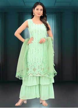 Sea Green Color Readymade Salwar Suit