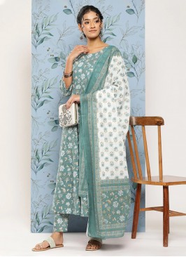 Sea Green Color Trendy Salwar Kameez