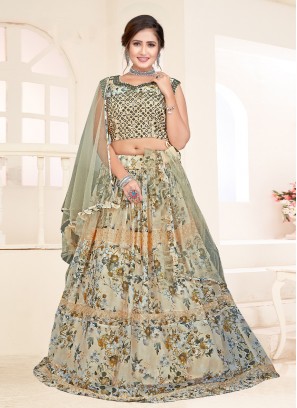 Sea Green Embroidered Wedding Readymade Lehenga Choli