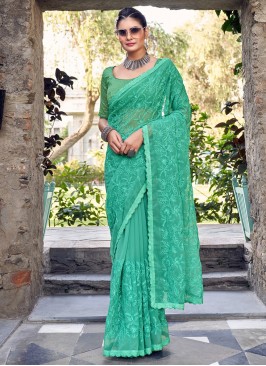 Sea Green Festival Classic Saree