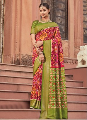 Sea Green Festival Contemporary Saree