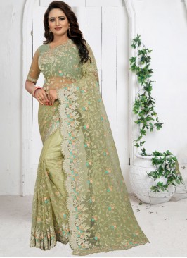 Sea Green Net Classic Saree