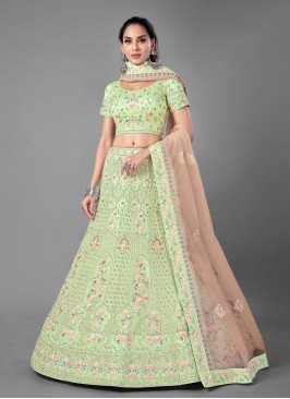 Sea Green Net Lehenga Choli