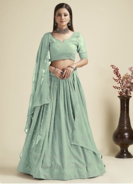 Sea Green Reception Lehenga Choli