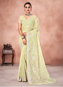 Sea Green Shimmer Ceremonial Classic Saree