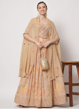 Sensible Print Wedding Long Choli Lehenga