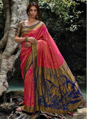 Sensible Zari Party Contemporary Style Saree