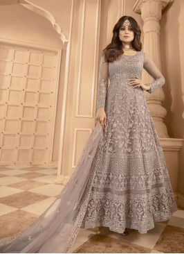 Shamita Shetty Lavender Embroidered Floor Length A