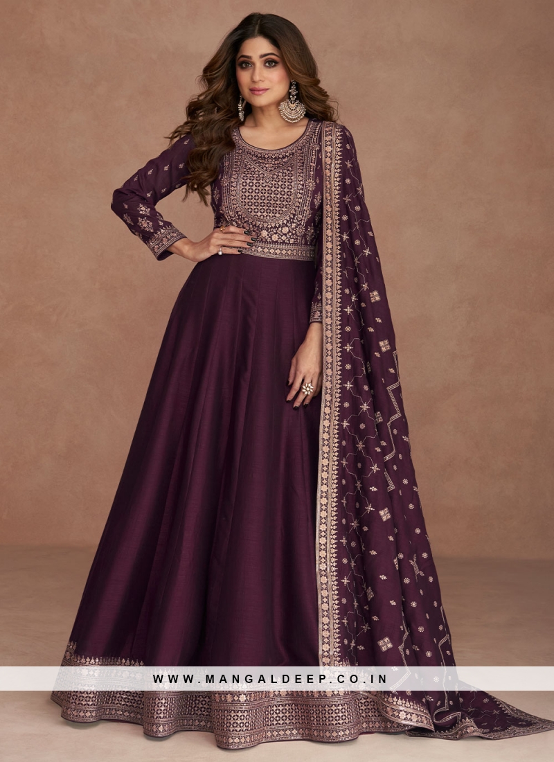 Shamita Shetty Silk Designer Gown