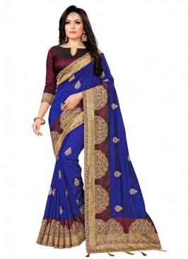 Silk Blue Silk Saree