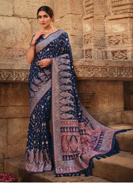 Silk Designer Traditional Saree in Blue