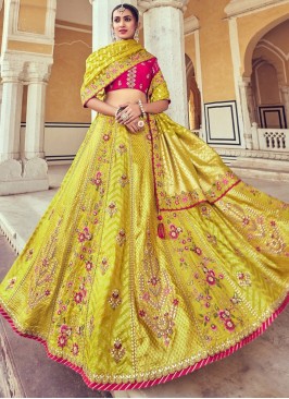 Silk Green Lehenga Choli