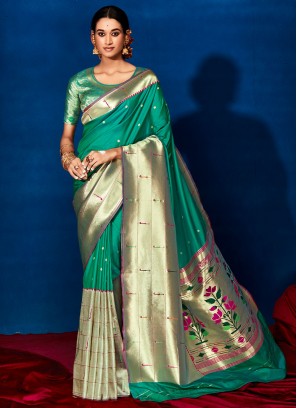Silk Green Saree