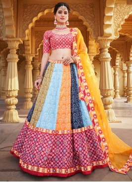 Silk Multi Colour Gota Work Designer Lehenga Choli