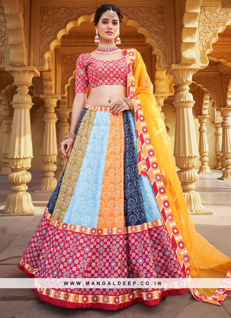 Multi deals colour ghagra