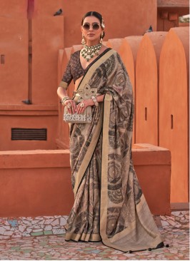 Silk Multi Colour Print Classic Saree