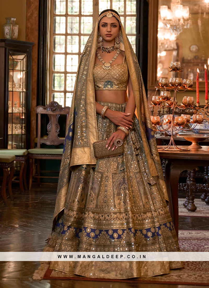 Fine Embroidered Silk A Line Lehenga Choli