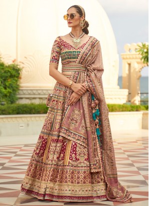 Silk Multi Colour Readymade Lehenga Choli