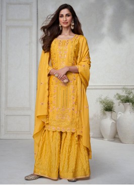 Silk Mustard Salwar Kameez