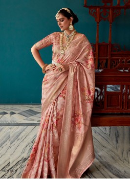 Silk Pink Classic Saree