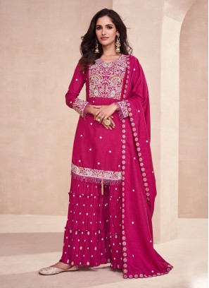 Silk Pink Readymade Designer Suit
