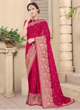 Silk Rani Designer Traditional Saree