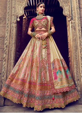 Silk Resham Multi Colour Lehenga Choli