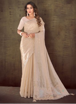 Silk Saree in Cream