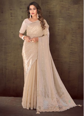 Silk Saree in Cream