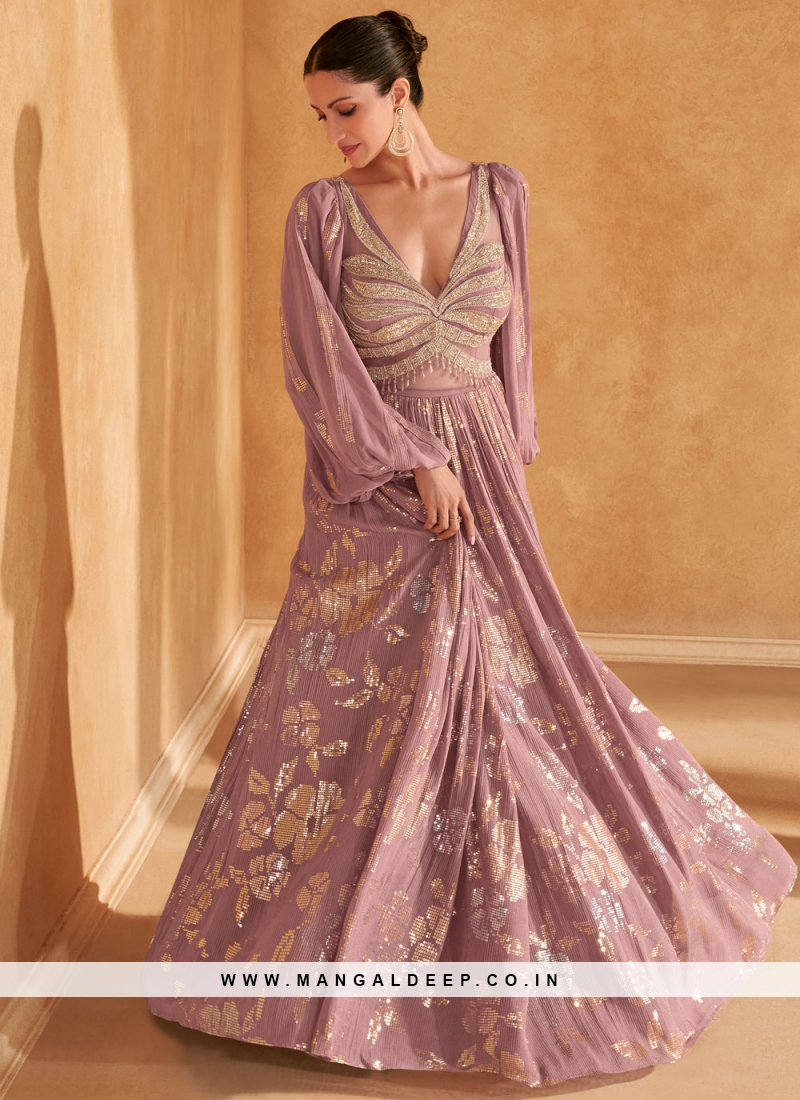 Mauve long gown deals