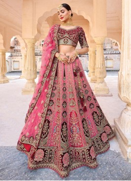 Silk Trendy Lehenga Choli in Pink